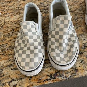 Blue checkered vans